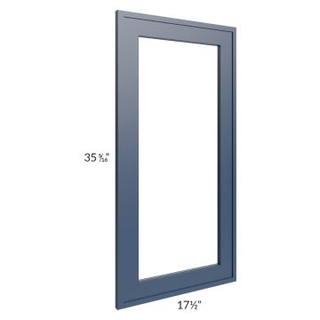 Portland Navy Blue 18x36 Glass Door Only with Glass Included 