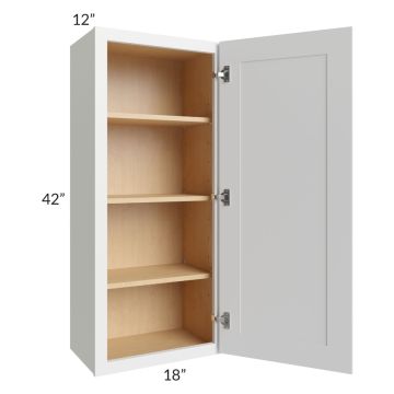 Asheville White Shaker 18x42 Wall Cabinet