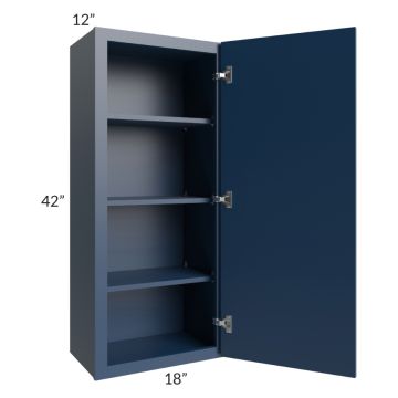 Portland Navy Blue 18x42 Wall Cabinet