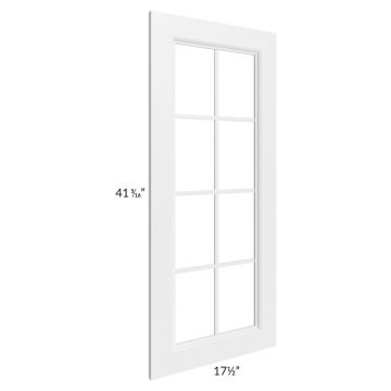 Providence White 18x42 Mullion Glass Door Only with Glass Included