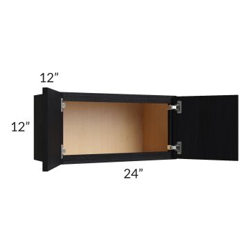 Township Rift Black Oak 24x12 Wall Cabinet