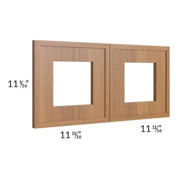 Portland Walnut 24x12 Glass Doors Only with Glass Included 