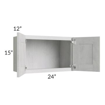 Heather Grey Shaker 24x15 Wall Cabinet 