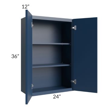 Portland Navy Blue 24x36 Wall Cabinet 
