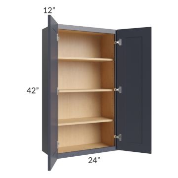 Midtown Indigo Shaker 24x42 Wall Cabinet