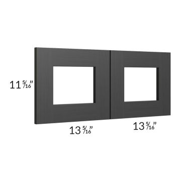 Artisan Black Shaker 27x12 Glass Doors Only with Glass Included