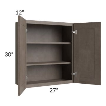 Natural Grey Shaker 27x30 Wall Cabinet