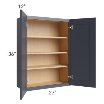 Midtown Indigo Shaker 27x36 Wall Cabinet