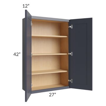 Midtown Indigo Shaker 27x42 Wall Cabinet