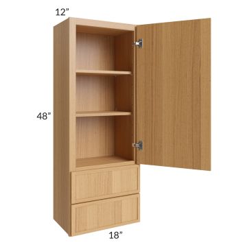 Portland Sand 18x48 Wall Cabinet With Drawers 