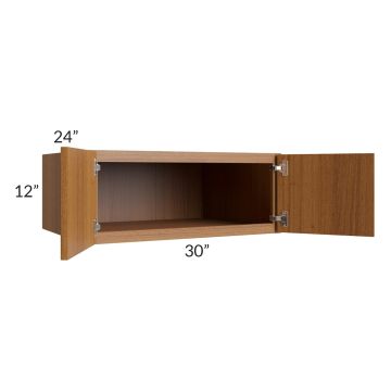 Portland Walnut 30x12x24 Wall Cabinet 