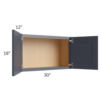 Midtown Indigo Shaker 30x18 Wall Cabinet