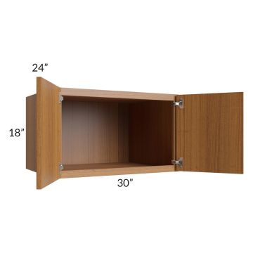 Portland Walnut 30x18x24 Wall Cabinet 