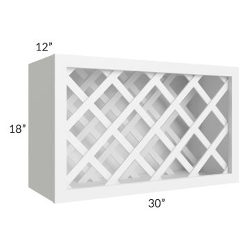 Providence White 30x18 Wine Rack Cabinet