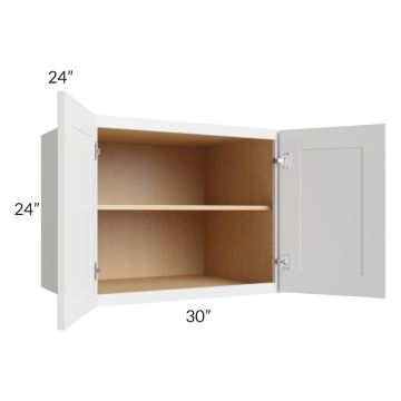 Asheville White Shaker 30x24x24 Wall Cabinet