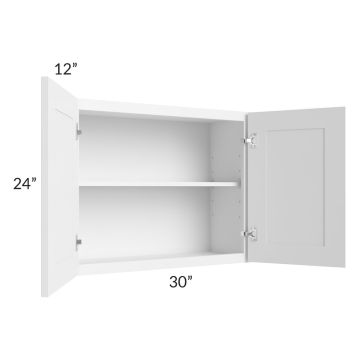 Providence White 30x24 Wall Cabinet 