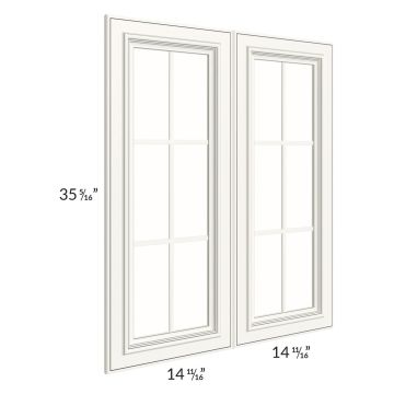 Signature Vanilla 30x36 Mullion Glass Door Only with Glass Included
