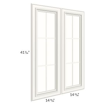 Signature Vanilla 30x42 Mullion Glass Door Only with Glass Included