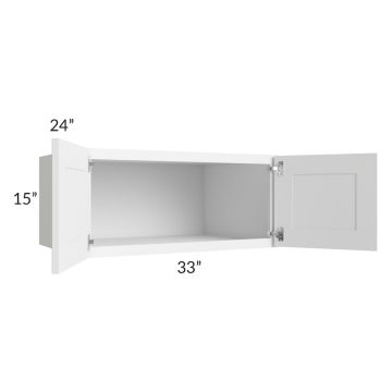 Providence White 33x15x24 Wall Cabinet