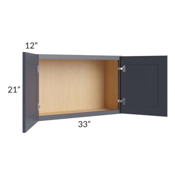 Midtown Indigo Shaker 33x21 Wall Cabinet