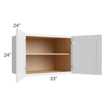 Asheville White Shaker 33x24x24 Wall Cabinet