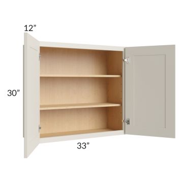 Asheville Cloud Shaker 33x30 Wall Cabinet