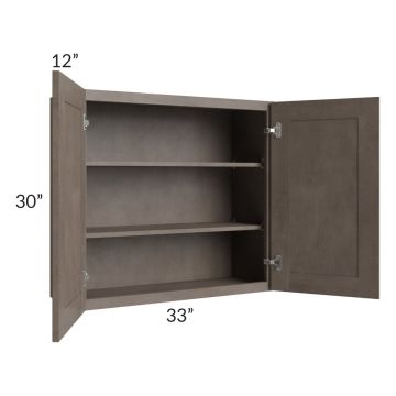 Natural Grey Shaker 33x30 Wall Cabinet 