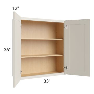 Asheville Cloud Shaker 33x36 Wall Cabinet