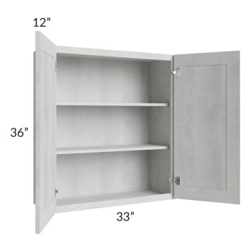 Heather Grey Shaker 33x36 Wall Cabinet