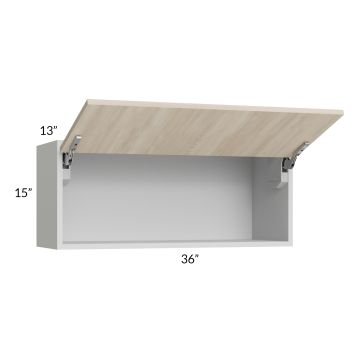Milan Natural 36x15 Lift-Up Door Wall Cabinet