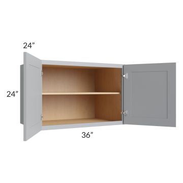 Asheville Grey Shaker 36x24x24 Wall Cabinet