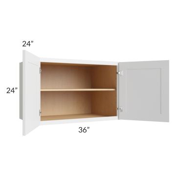 Asheville White Shaker 36x24x24 Wall Cabinet