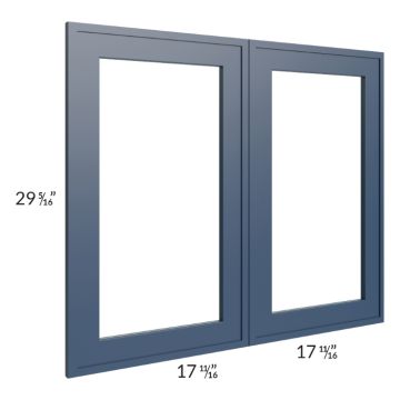 Portland Navy Blue 36x30 Glass Door Only with Glass Included 