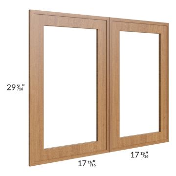 Portland Walnut 36x30 Glass Door Only with Glass Included 