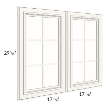Signature Vanilla 36x30 Mullion Glass Door Only with Glass Included