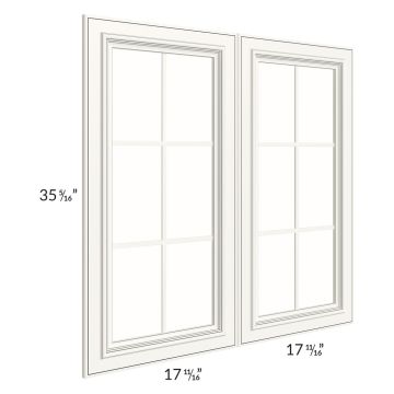 Signature Vanilla 36x36 Mullion Glass Door Only with Glass Included