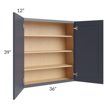 Midtown Indigo Shaker 36x39 Wall Cabinet