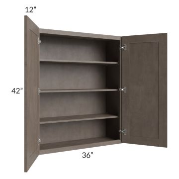 Natural Grey Shaker 36x42 Wall Cabinet