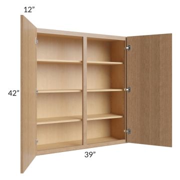 Vienna Rift Oak 39x42 Wall Cabinet