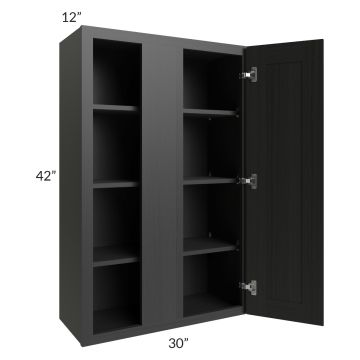 Artisan Black Shaker 30x42 Blind Wall Cabinet