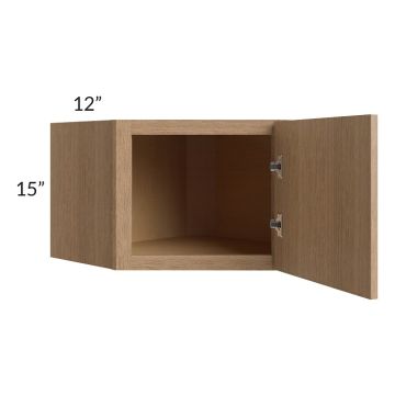 Vienna Rift Oak 24x15 Diagonal Corner Wall Cabinet