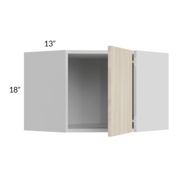 Milan Natural 24x18 Diagonal Corner Wall Cabinet