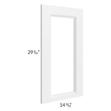 Providence White 24x30 Wall Diagonal Corner Glass Door Only with Glass Included