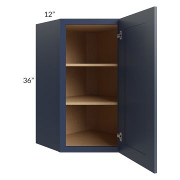 Bayville Blue 24x36 Diagonal Corner Wall Cabinet