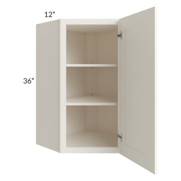 Signature Vanilla Glaze 24x36 Wall Diagonal Corner Cabinet