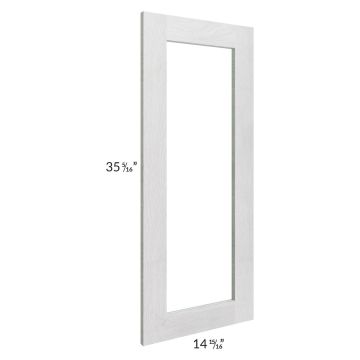 Heather Grey Shaker 24x36 Wall Diagonal Corner Glass Door Only with Glass Included