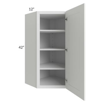 Providence White 24x42 Wall Diagonal Corner Cabinet
