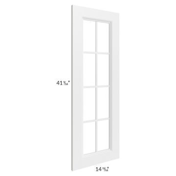 Providence White 24x42 Diagonal Corner Mullion Glass Door Only with Glass Included 