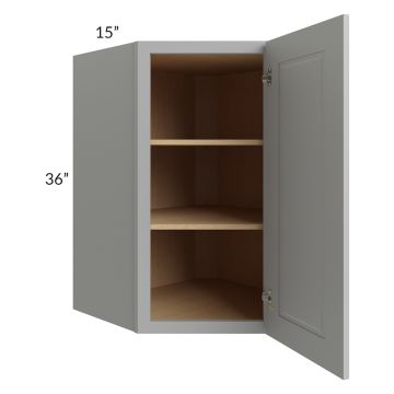 Charlotte Grey 27x36 Wall Diagonal Corner Cabinet 