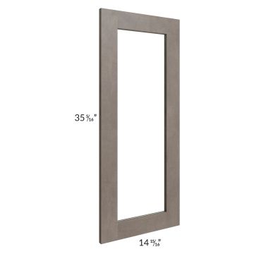 Natural Grey Shaker 27x36x15 Wall Diagonal Corner Glass Door Only with Glass Included